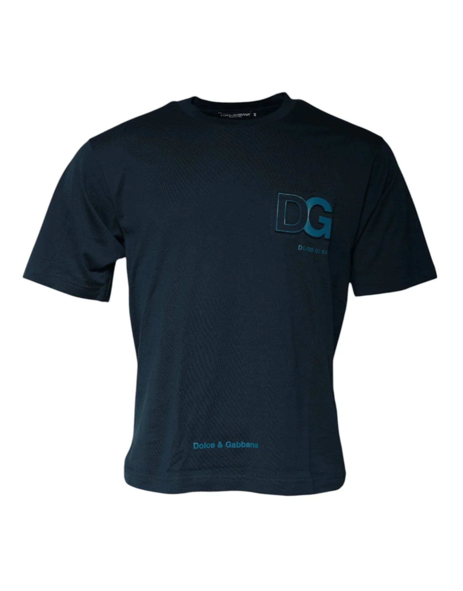 Dolce & Gabbana T-Shirts IT44 | XS Dolce & Gabbana Blue Logo Crew Neck Short Sleeves T-shirt