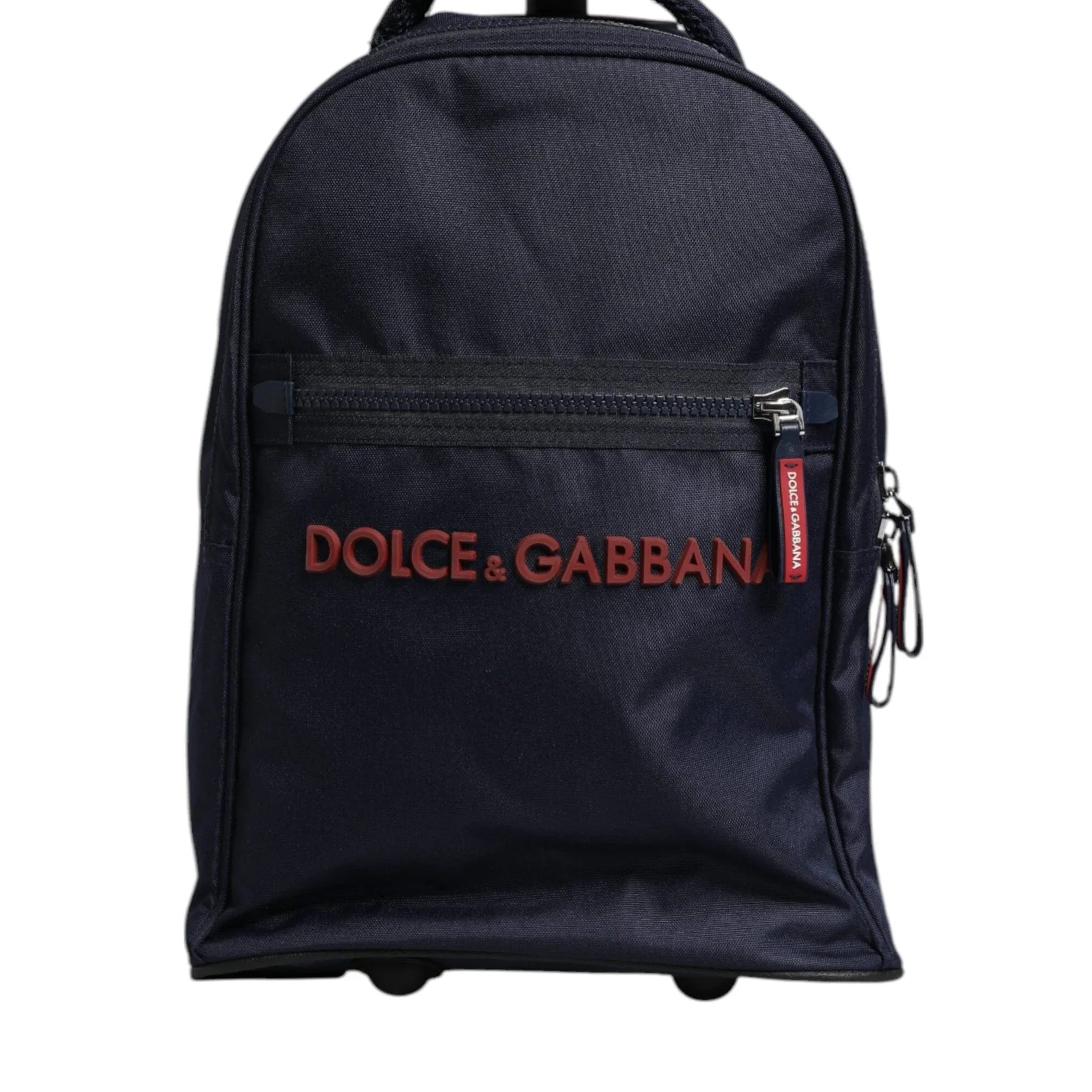 Dolce & Gabbana Backpacks Dolce & Gabbana Blue Red Polyester Kids Back Pack Wheel Suitcase Bag