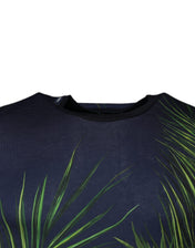 Dolce & Gabbana T-Shirts Dolce & Gabbana Blue Tree Print CrewNeck Short Sleeve T-shirt