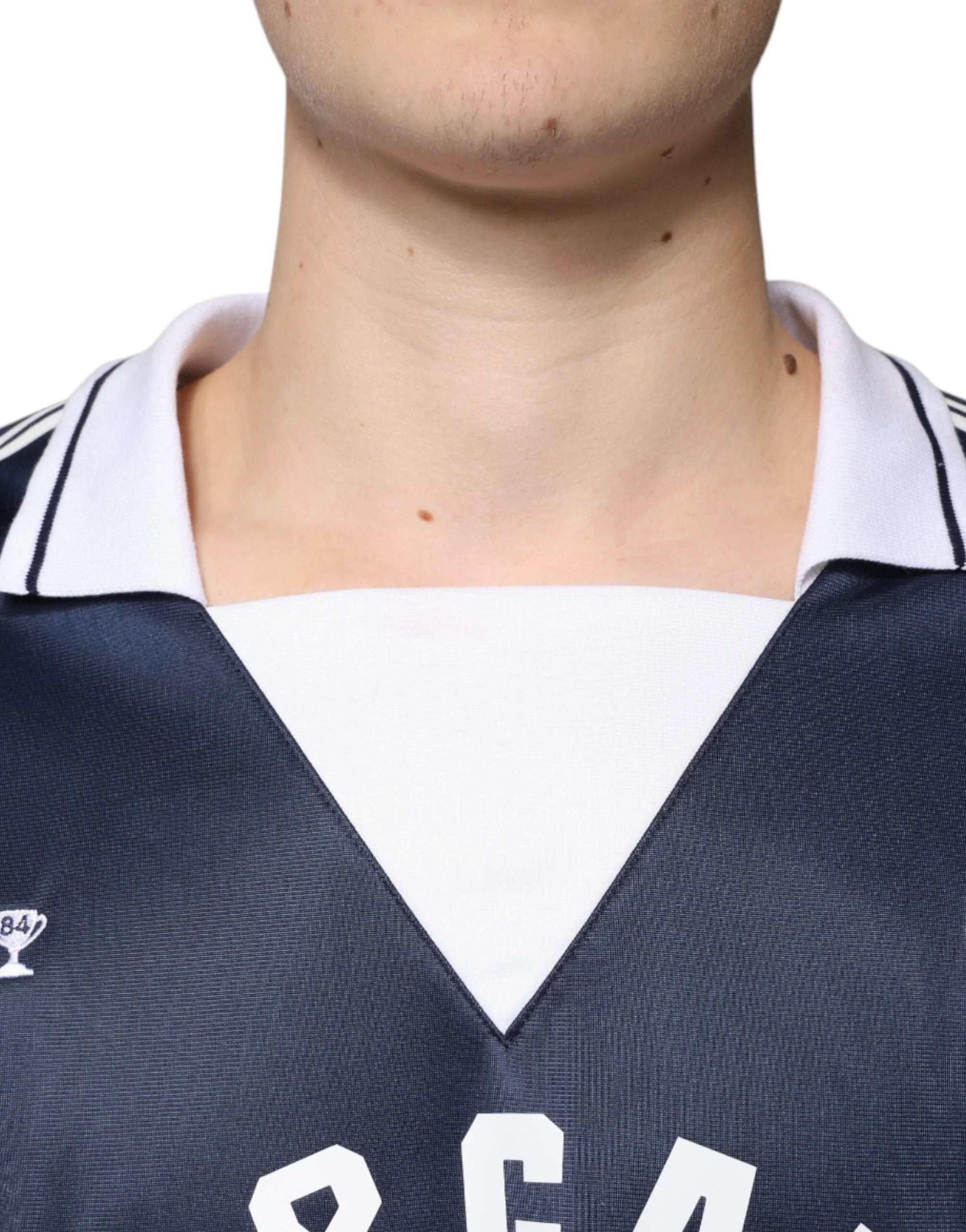 Dolce & Gabbana T-Shirts IT48 | M Dolce & Gabbana Blue White Milano Long Sleeve Jersey T-shirt