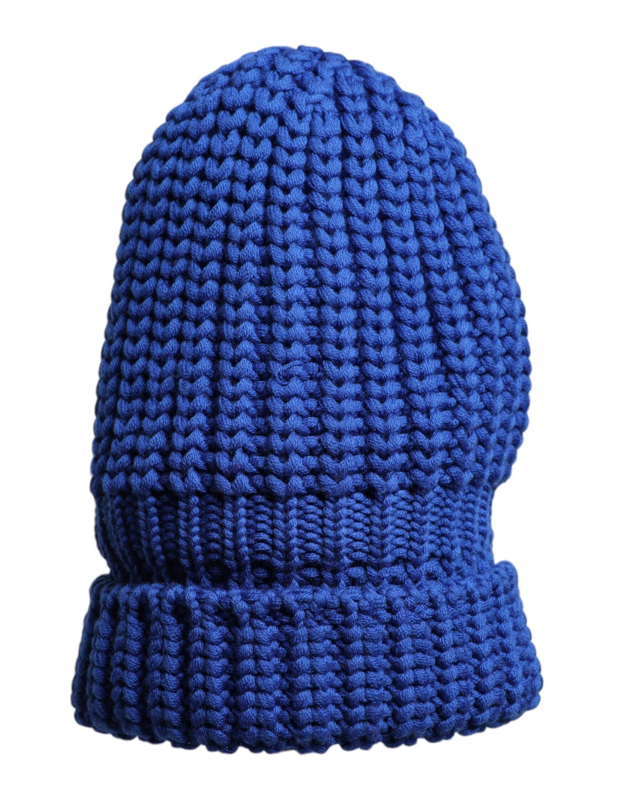 Dolce & Gabbana Dolce & Gabbana Blue Wool Knitted Winter Beanie Hat