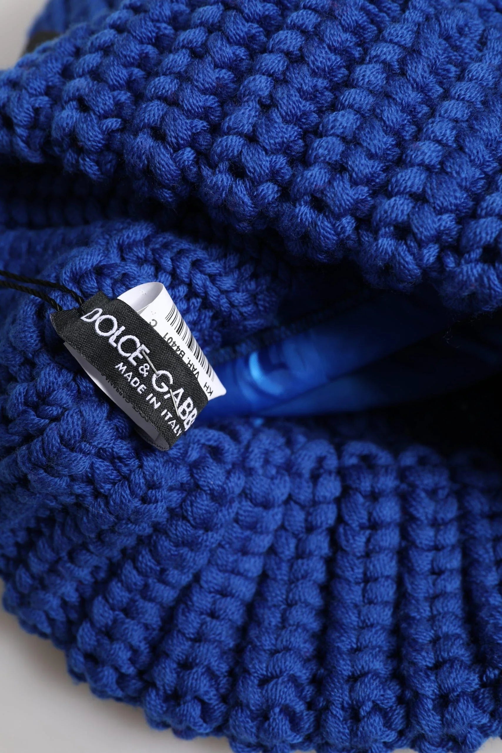 Dolce & Gabbana Dolce & Gabbana Blue Wool Knitted Winter Beanie Hat