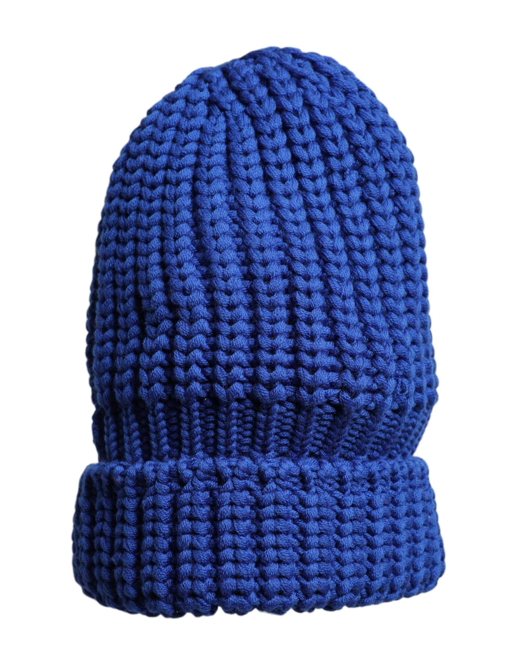Dolce & Gabbana Dolce & Gabbana Blue Wool Knitted Winter Beanie Hat