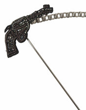 Dolce & Gabbana Brooches Dolce & Gabbana Brass Copper Silk Revolver Gun Men Brooch Lapel Pin
