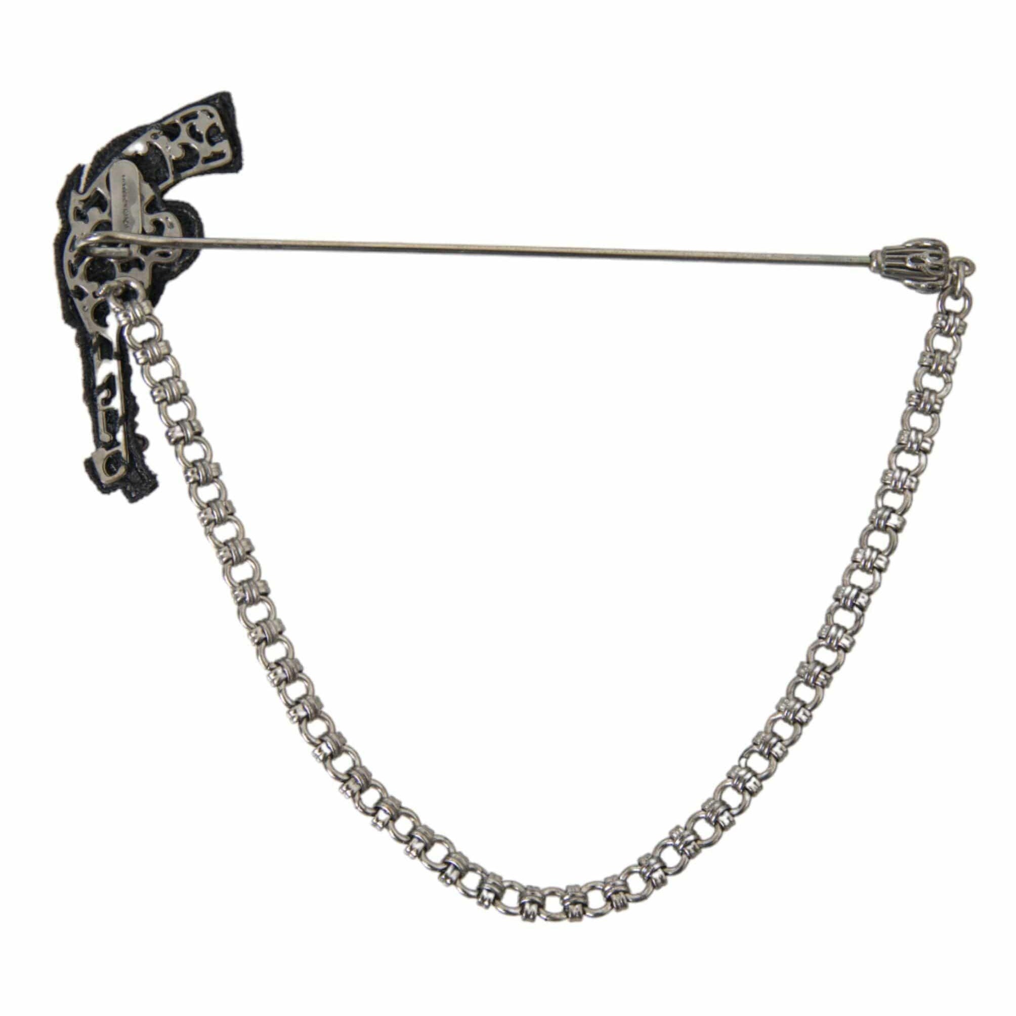 Dolce & Gabbana Brooches Dolce & Gabbana Brass Copper Silk Revolver Gun Men Brooch Lapel Pin