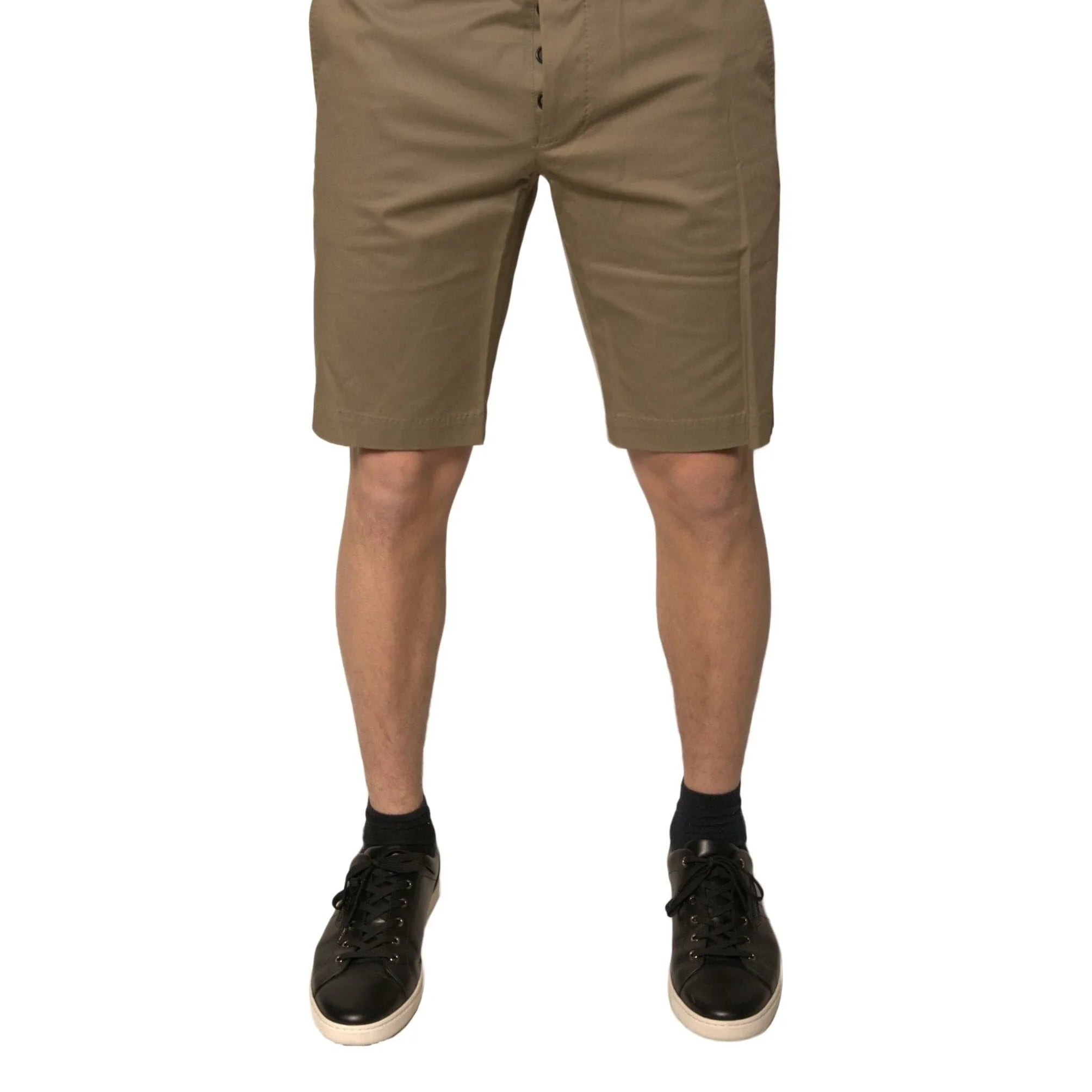 Chino Shorts IT50 | L Dolce & Gabbana Brown Chino Cotton Stretch Casual Shorts