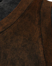 Dolce & Gabbana T-Shirts IT52 | XL Dolce & Gabbana Brown Cotton Round Neck Sleeveless T-shirt