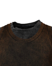 Dolce & Gabbana T-Shirts IT52 | XL Dolce & Gabbana Brown Cotton Round Neck Sleeveless T-shirt