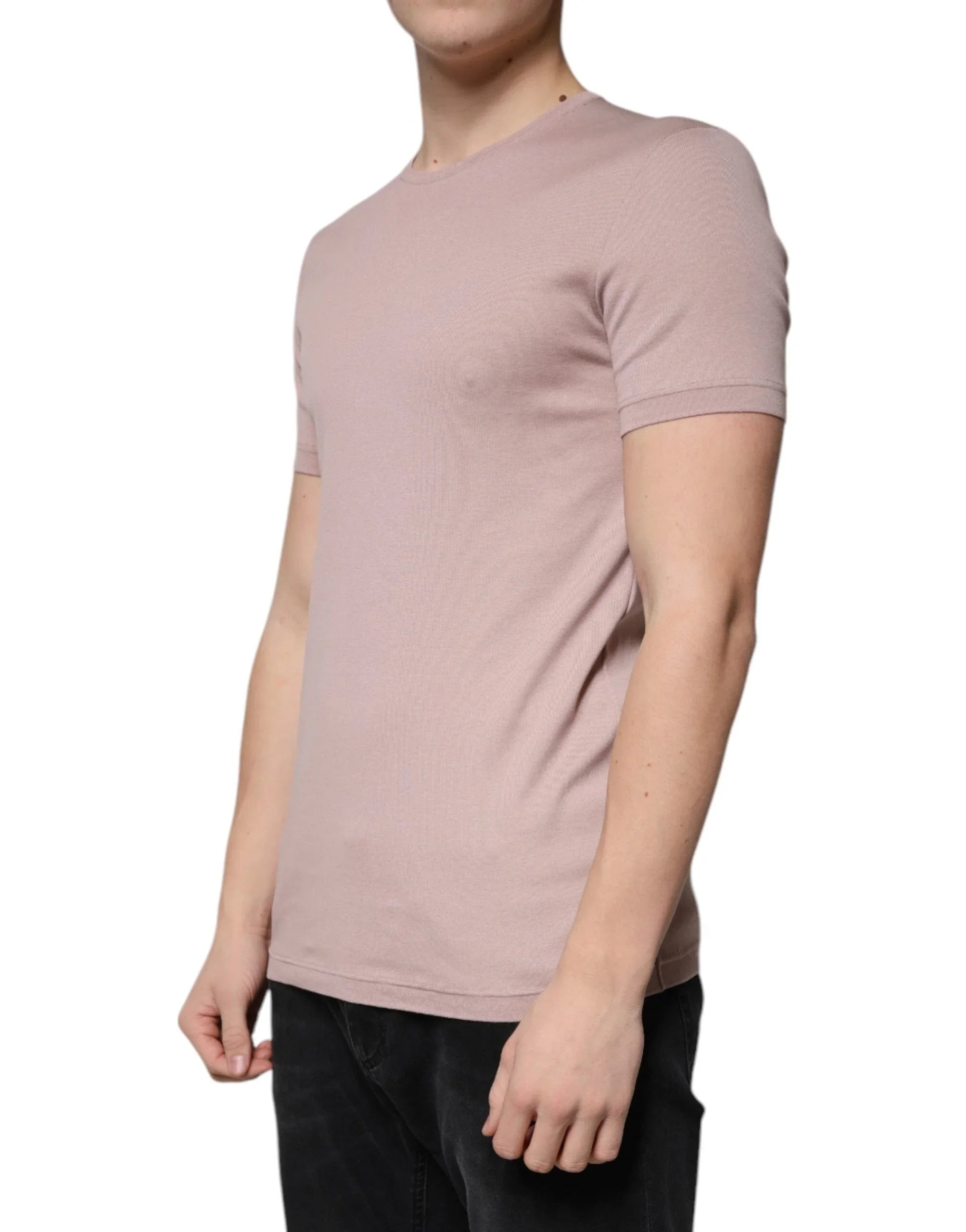 Dolce & Gabbana T-Shirts IT50 | L Dolce & Gabbana Brown Cotton Short Sleeves Round Neck T-shirt