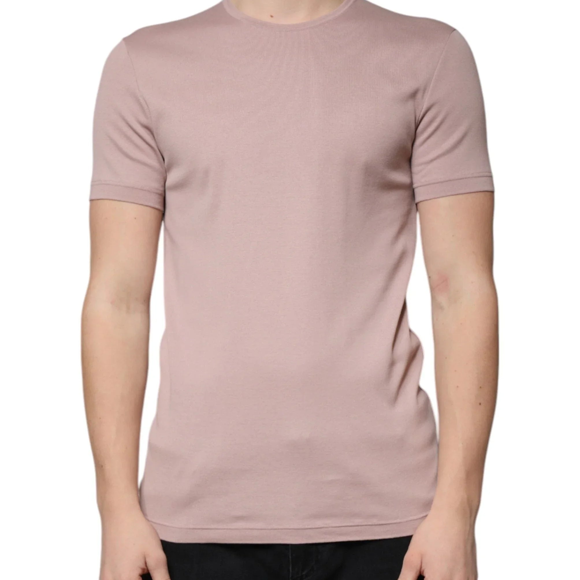 Dolce & Gabbana T-Shirts IT50 | L Dolce & Gabbana Brown Cotton Short Sleeves Round Neck T-shirt