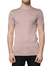 Dolce & Gabbana T-Shirts IT50 | L Dolce & Gabbana Brown Cotton Short Sleeves Round Neck T-shirt