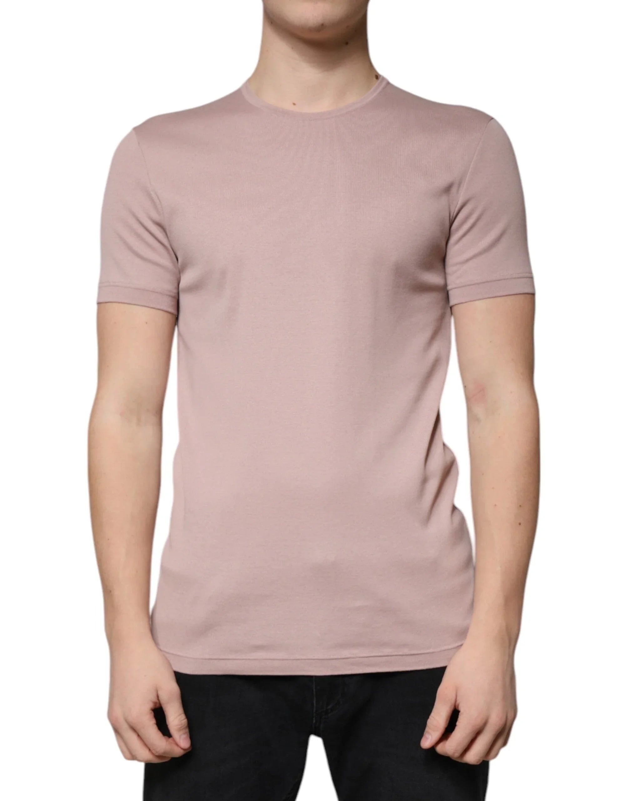 Dolce & Gabbana T-Shirts IT50 | L Dolce & Gabbana Brown Cotton Short Sleeves Round Neck T-shirt