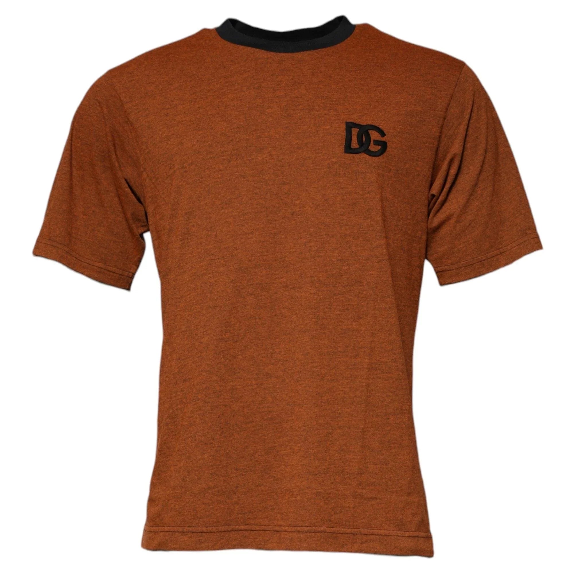 Dolce & Gabbana T-Shirts IT48 | M Dolce & Gabbana Brown DG Logo Polyester Crew Neck T-shirt