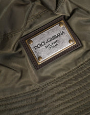 Dolce & Gabbana 57 cm|S Dolce & Gabbana Brown DG Plaque Wide Brim Bucket Hat