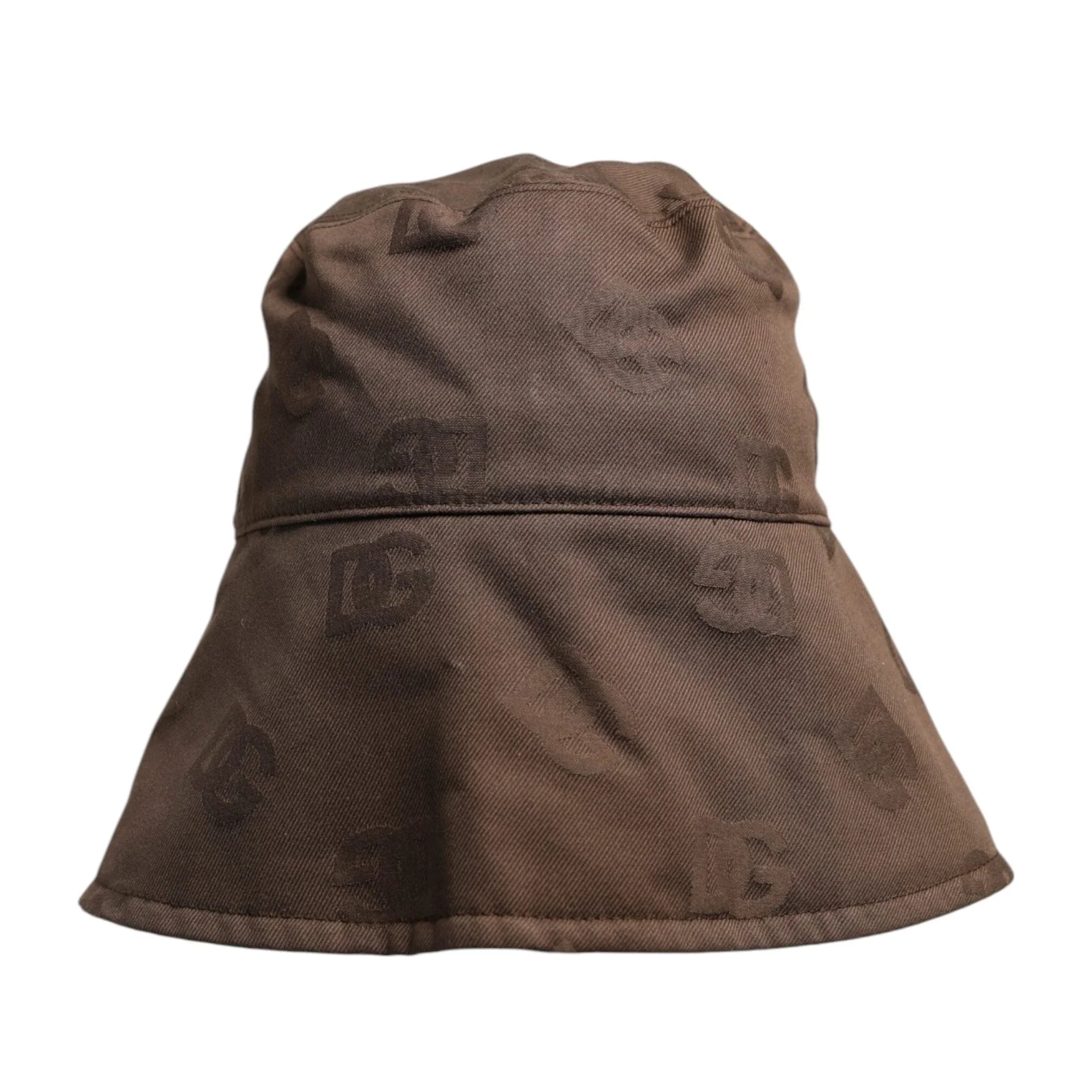 Dolce & Gabbana 58 cm|M Dolce & Gabbana Brown Logo Monogram Cotton Bucket Cap