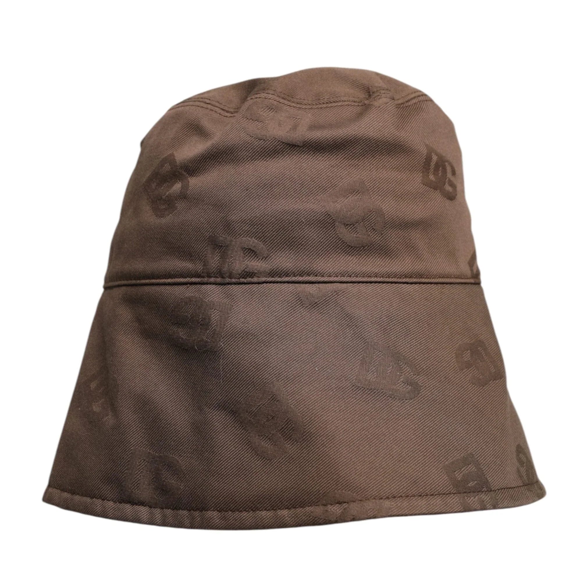 Dolce & Gabbana 58 cm|M Dolce & Gabbana Brown Logo Monogram Cotton Bucket Cap