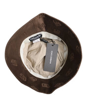 Dolce & Gabbana 58 cm|M Dolce & Gabbana Brown Logo Monogram Cotton Bucket Cap