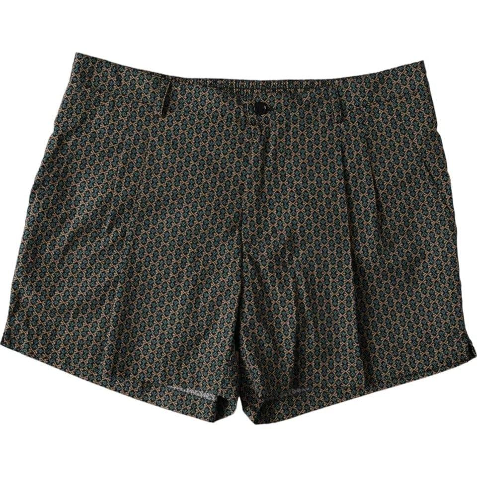 Dolce & Gabbana Swimsuits IT4 | S Dolce & Gabbana Brown Patterned Beachwear Swim Shorts Swimwear