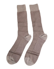Dolce & Gabbana L Dolce & Gabbana Brown Solid DG Logo Mid Calf Men Socks