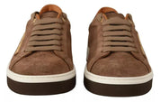 Dolce & Gabbana Sneakers EU39/US6 Dolce & Gabbana Brown Suede Logo Low Top Sneakers Men Shoes