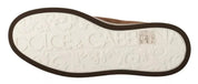 Dolce & Gabbana Sneakers EU39/US6 Dolce & Gabbana Brown Suede Logo Low Top Sneakers Men Shoes