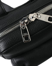 Dolce & Gabbana Backpacks Dolce & Gabbana Chic Black Calf Leather Small Backpack