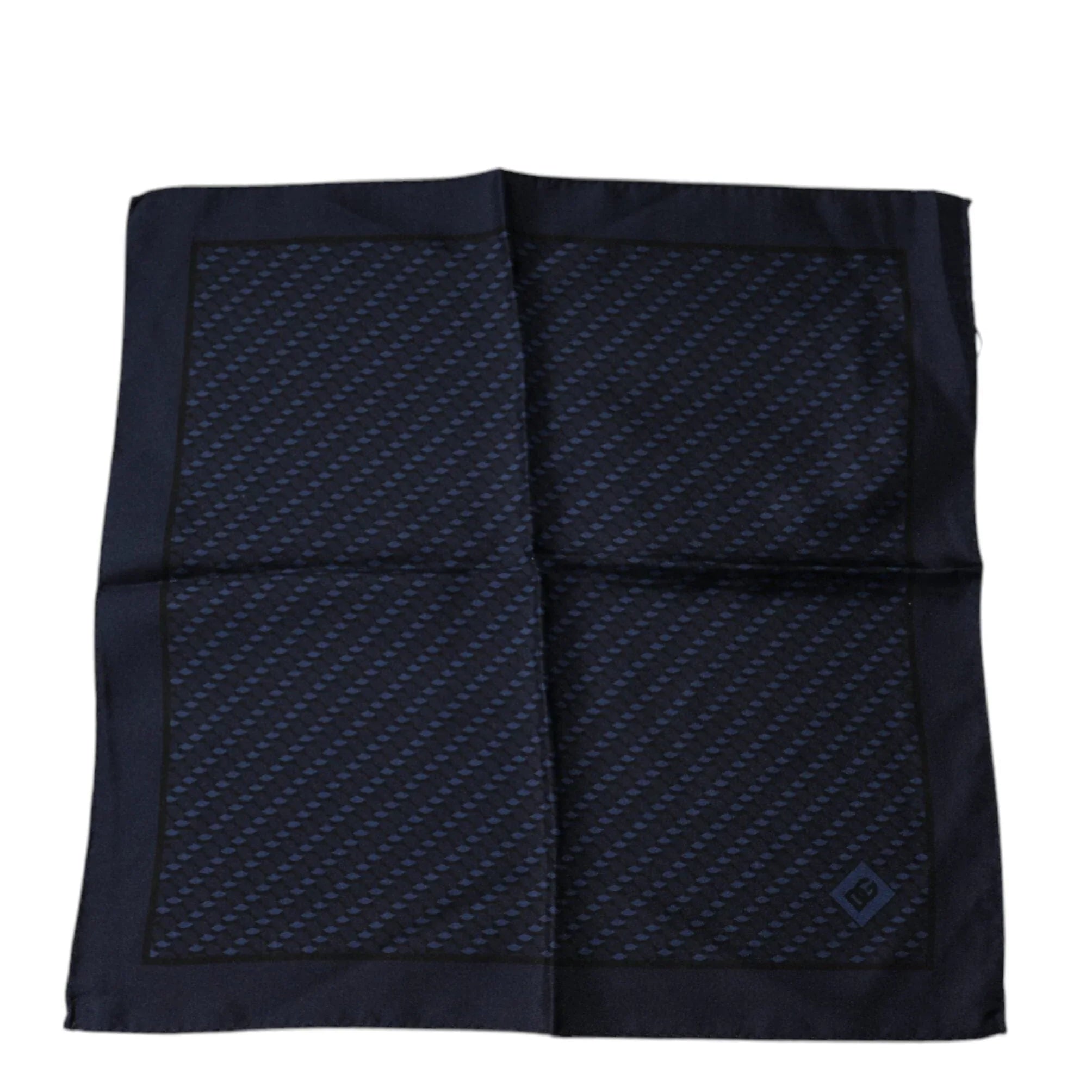 Dolce & Gabbana Dolce & Gabbana Dark Blue Fantasy Square Handkerchief Scarf