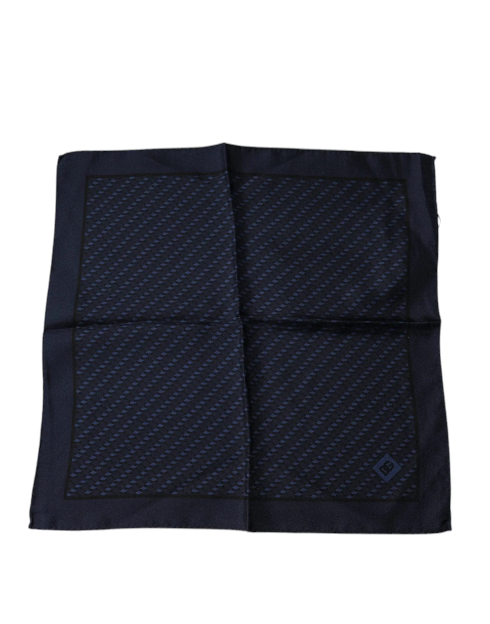 Dolce & Gabbana Dolce & Gabbana Dark Blue Fantasy Square Handkerchief Scarf