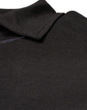 Dolce & Gabbana Premium Polos IT50 | L Dolce & Gabbana Dark Gray Collared Short Sleeves Polo T-shirt