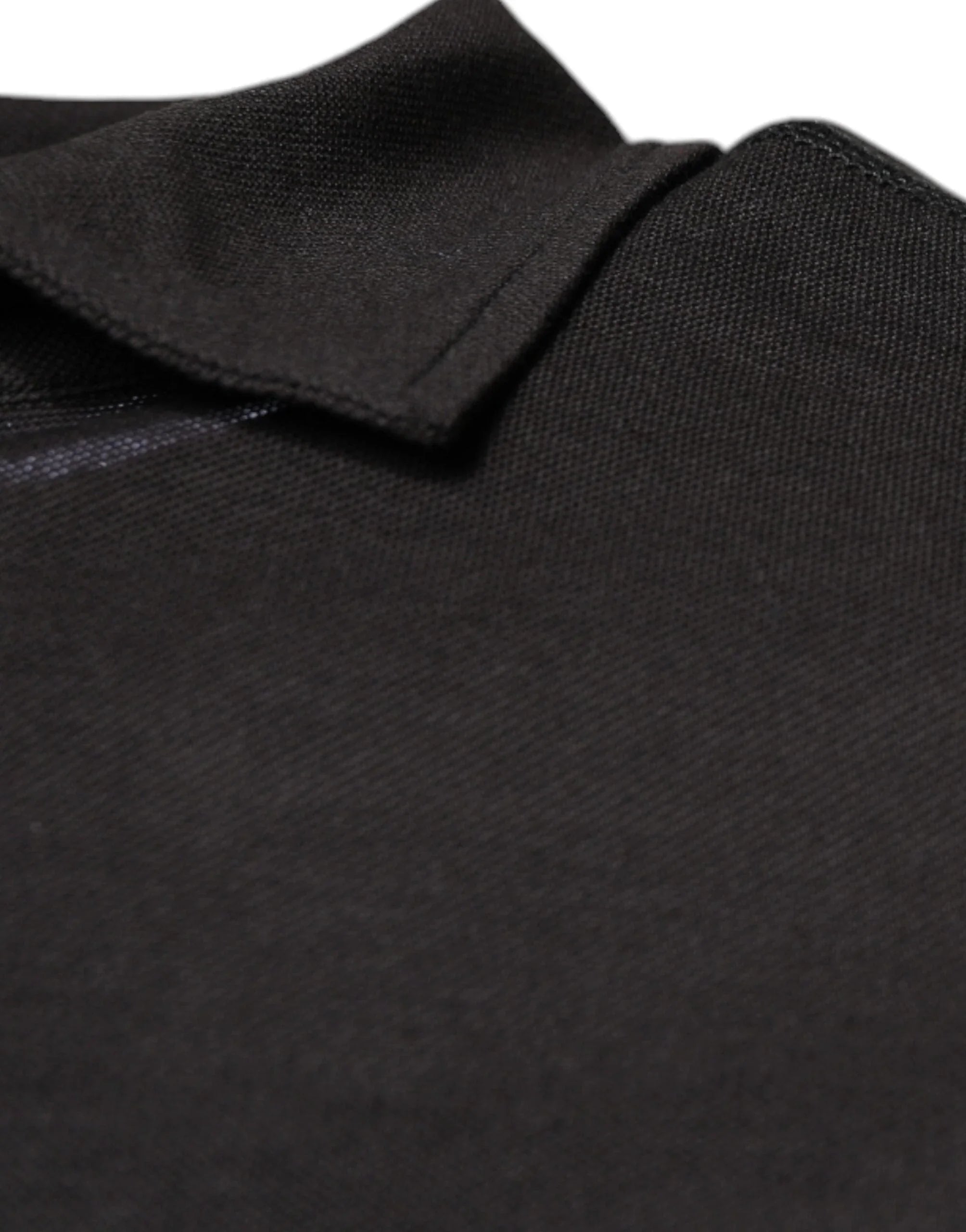 Dolce & Gabbana Premium Polos IT50 | L Dolce & Gabbana Dark Gray Collared Short Sleeves Polo T-shirt