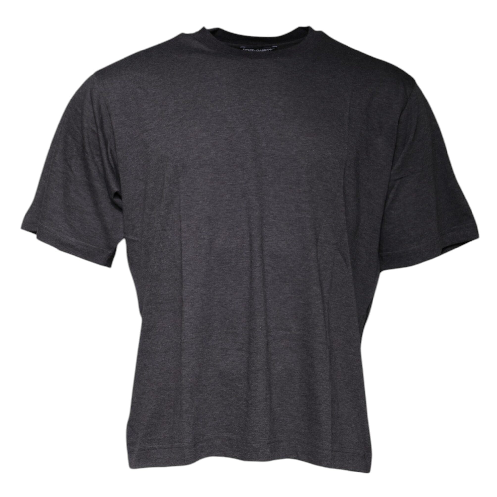 Dolce & Gabbana T-Shirts IT50 | L Dolce & Gabbana Dark Gray Crew Neck Short Sleeves T-shirt