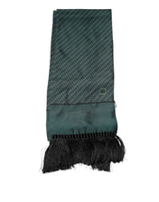 Dolce & Gabbana Dolce & Gabbana Dark Green Fantasy Fringes Neck Wrap Scarf