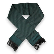 Dolce & Gabbana Dolce & Gabbana Dark Green Fantasy Fringes Neck Wrap Scarf