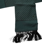 Dolce & Gabbana Dolce & Gabbana Dark Green Fantasy Fringes Neck Wrap Scarf