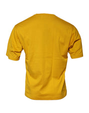Dolce & Gabbana T-Shirts IT46 | S Dolce & Gabbana Dark Yellow Logo Crew Neck Short Sleeves T-shirt