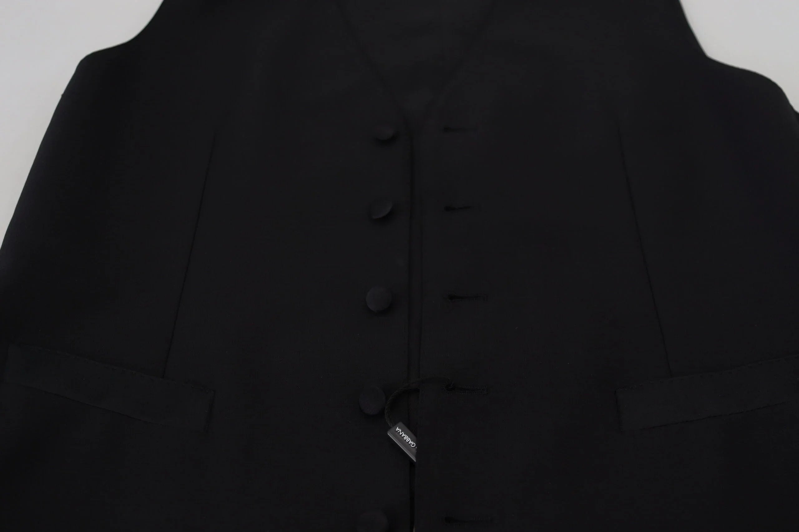 Dolce & Gabbana Formal Vests IT48 | M Dolce & Gabbana Elegant Black Formal Dress Vest