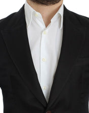 Dolce & Gabbana Linen Shirts IT48 | M Dolce & Gabbana Elegant Black Silk Blend Two-Button Blazer