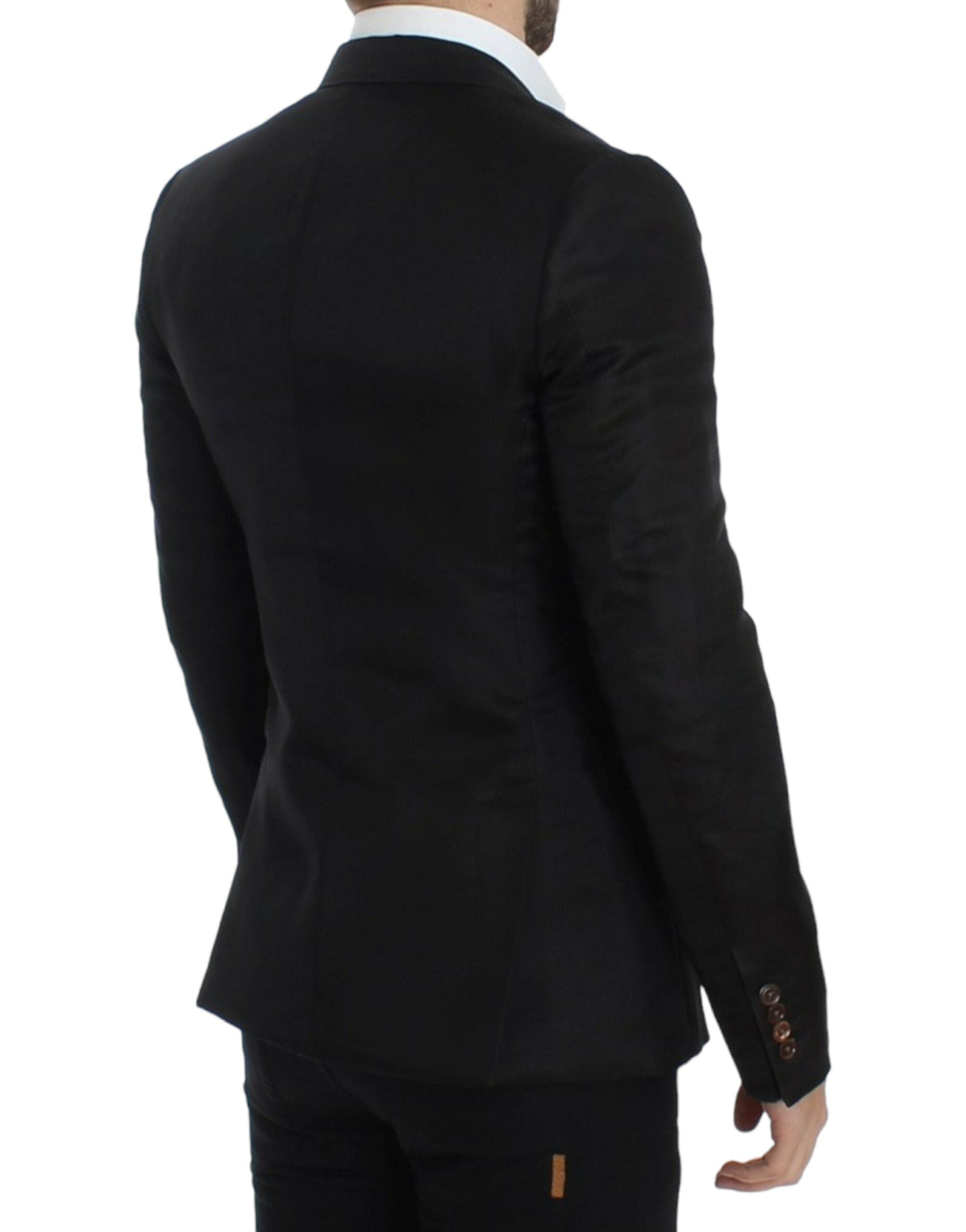 Dolce & Gabbana Linen Shirts IT48 | M Dolce & Gabbana Elegant Black Silk Blend Two-Button Blazer