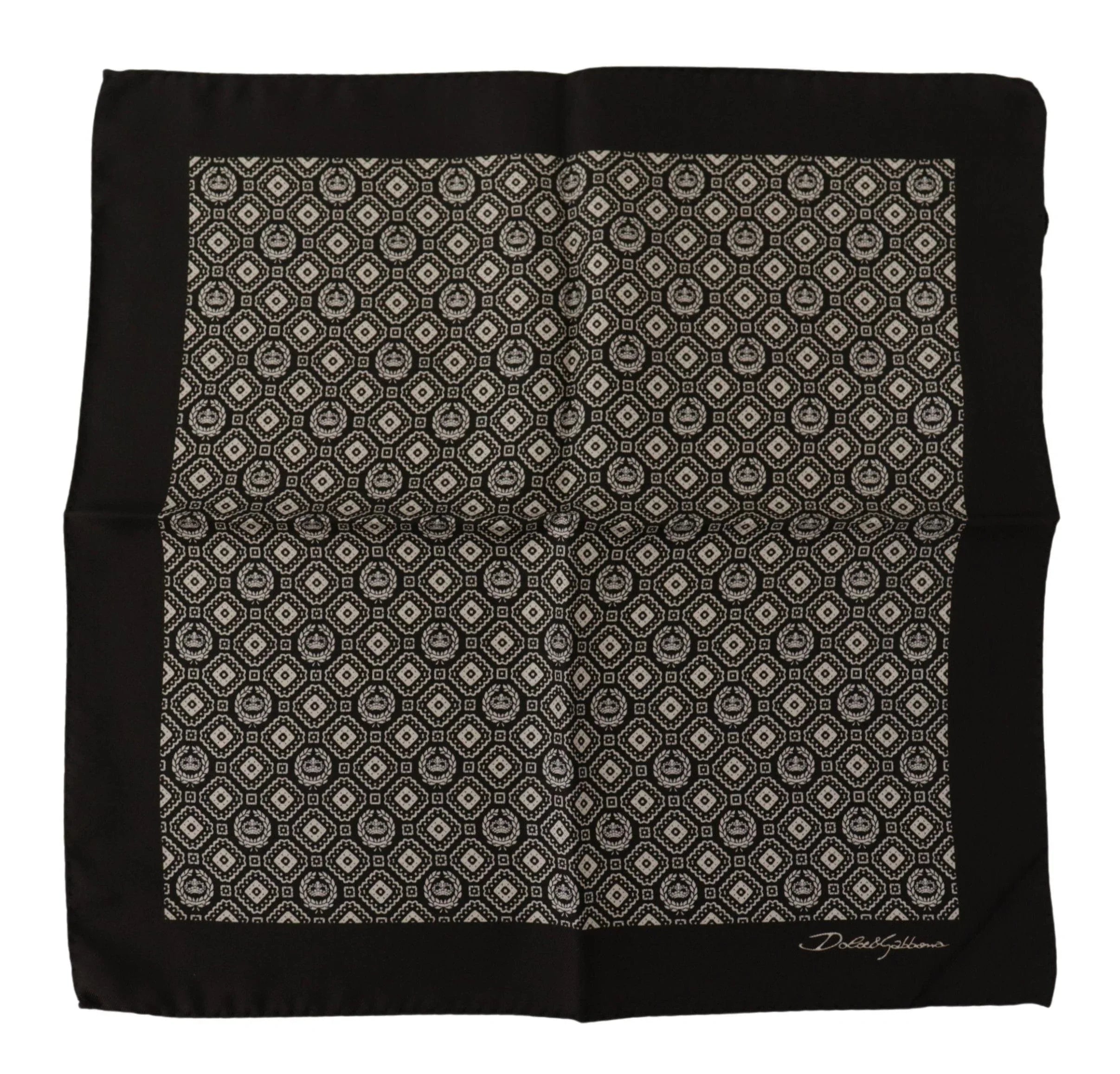 Dolce & Gabbana Scarves Dolce & Gabbana Elegant Black Silk Men's Scarf Wrap