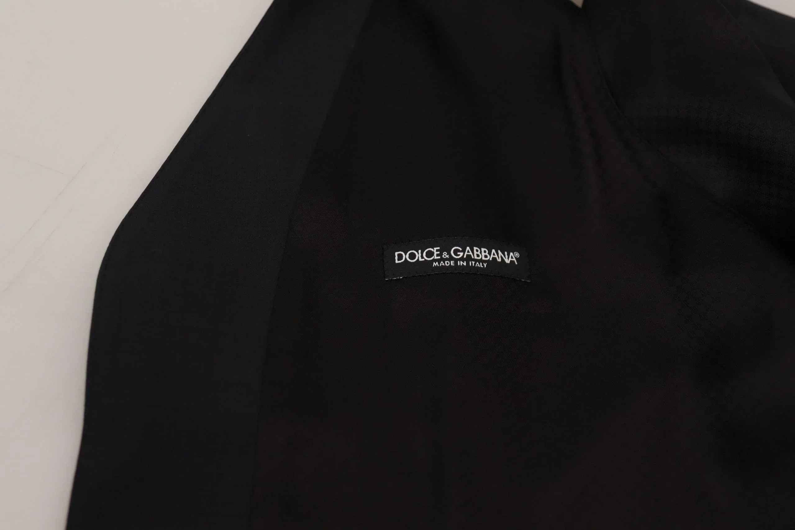 Dolce & Gabbana Formal Vests IT50 | L Dolce & Gabbana Elegant Black Single Breasted Dress Vest