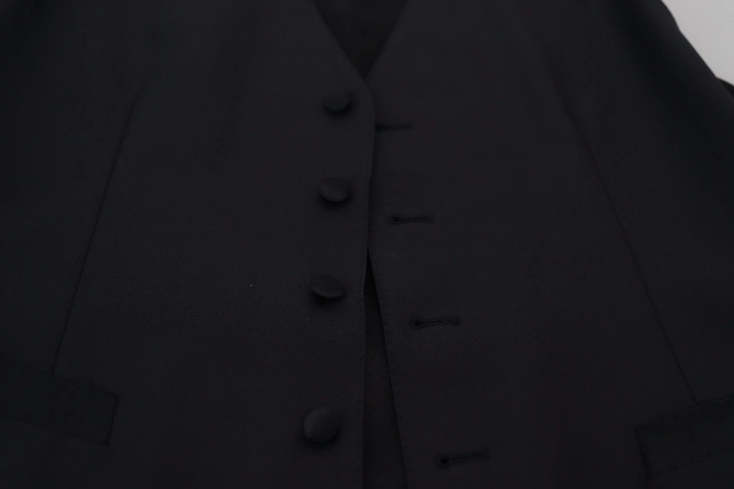 Dolce & Gabbana Formal Vests IT50 | L Dolce & Gabbana Elegant Black Single Breasted Dress Vest