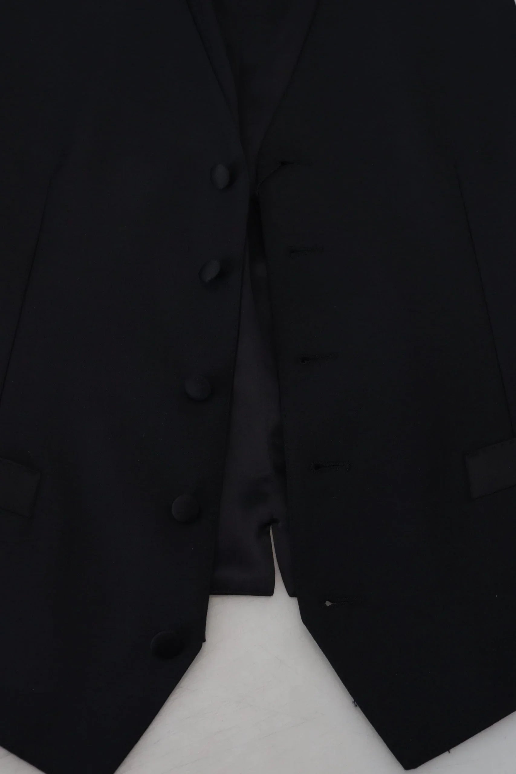 Dolce & Gabbana Formal Vests IT50 | L Dolce & Gabbana Elegant Black Single-Breasted Dress Vest