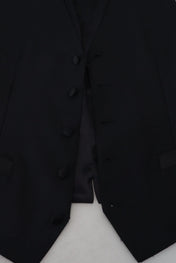 Dolce & Gabbana Formal Vests IT50 | L Dolce & Gabbana Elegant Black Single-Breasted Dress Vest