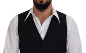 Dolce & Gabbana Formal Vests IT50 | L Dolce & Gabbana Elegant Black Single-Breasted Dress Vest