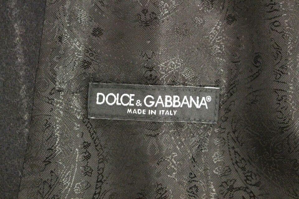 Dolce & Gabbana Formal Vests IT48 | M Dolce & Gabbana Elegant Black Striped Single Breasted Dress Vest