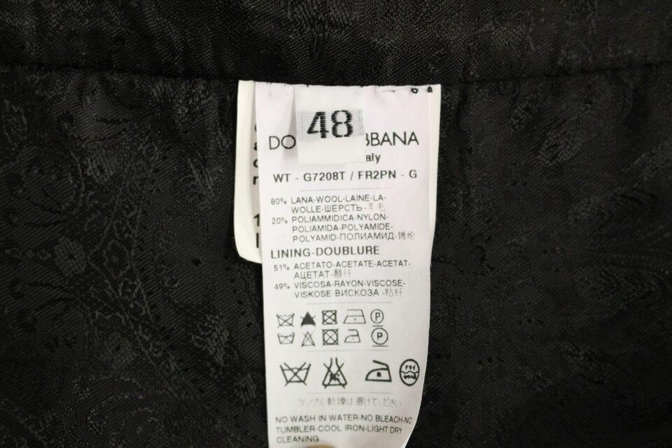 Dolce & Gabbana Formal Vests IT48 | M Dolce & Gabbana Elegant Black Striped Single Breasted Dress Vest