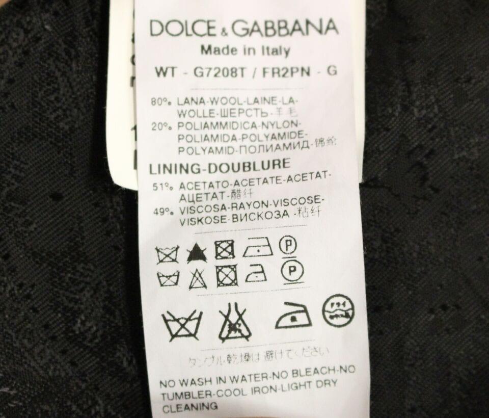 Dolce & Gabbana Formal Vests IT48 | M Dolce & Gabbana Elegant Black Striped Single Breasted Dress Vest