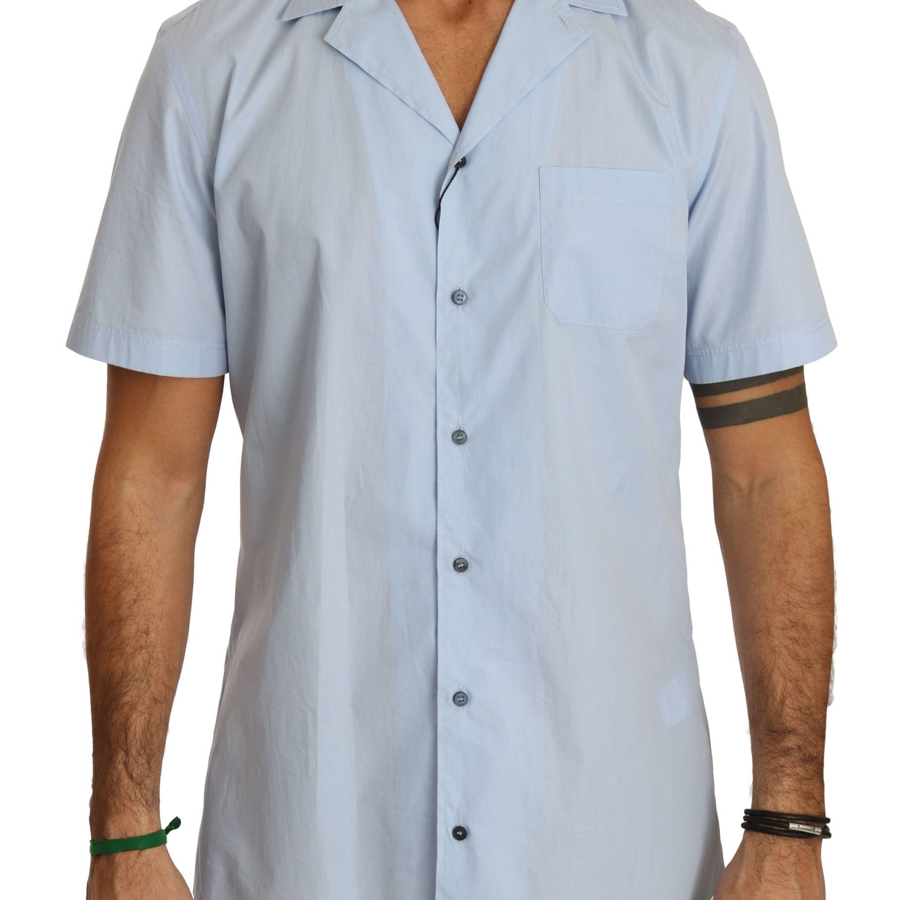Dolce & Gabbana Casual Shirts IT40 | M Dolce & Gabbana Elegant Blue Cotton Casual Shirt