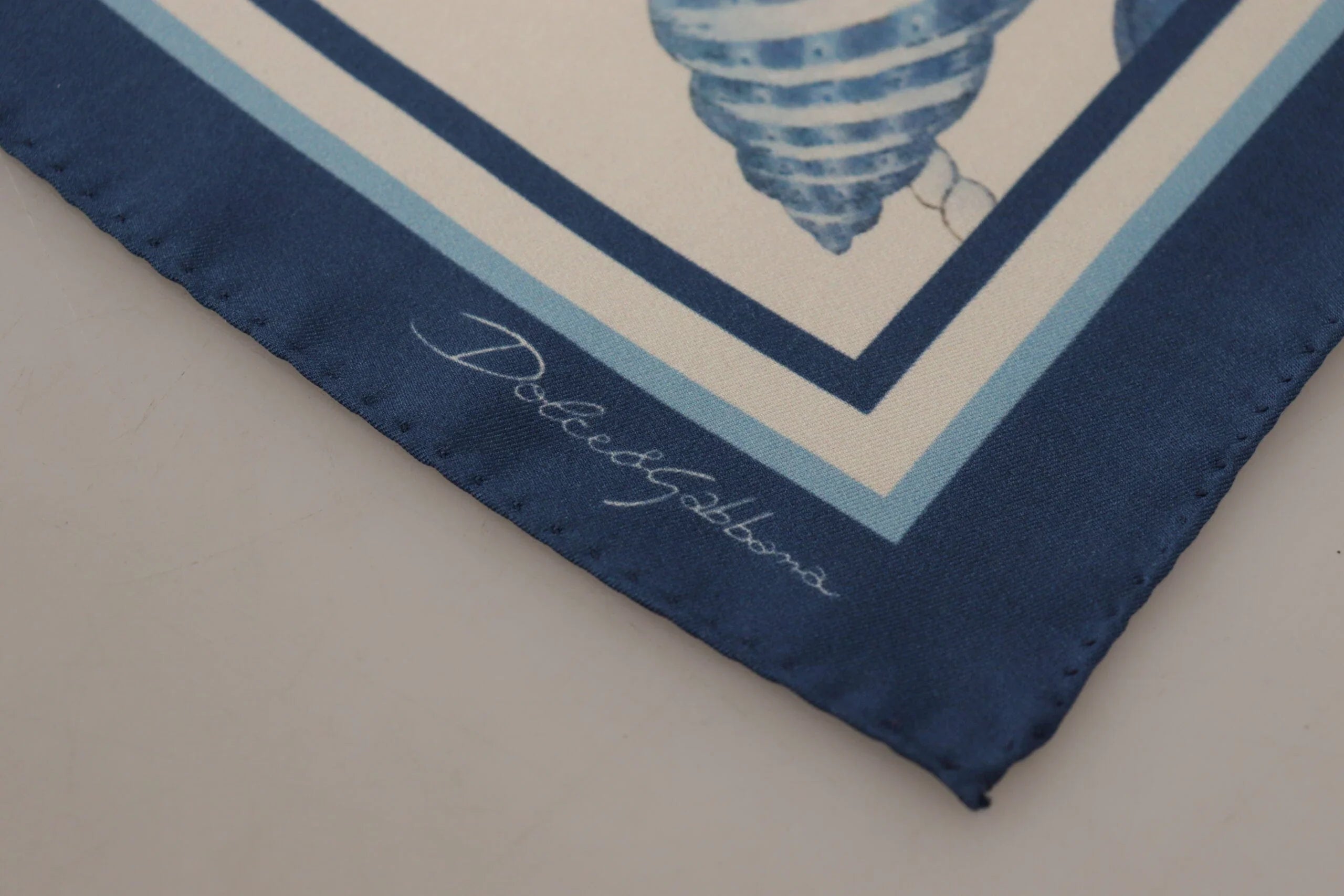 Dolce & Gabbana Scarves Dolce & Gabbana Elegant Blue Silk Men's Square Scarf