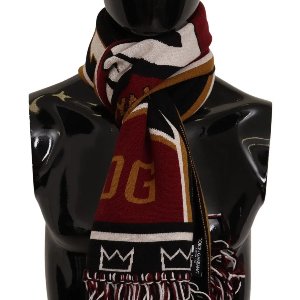 Dolce & Gabbana Scarves Dolce & Gabbana Elegant DG King Wool & Cashmere Scarf
